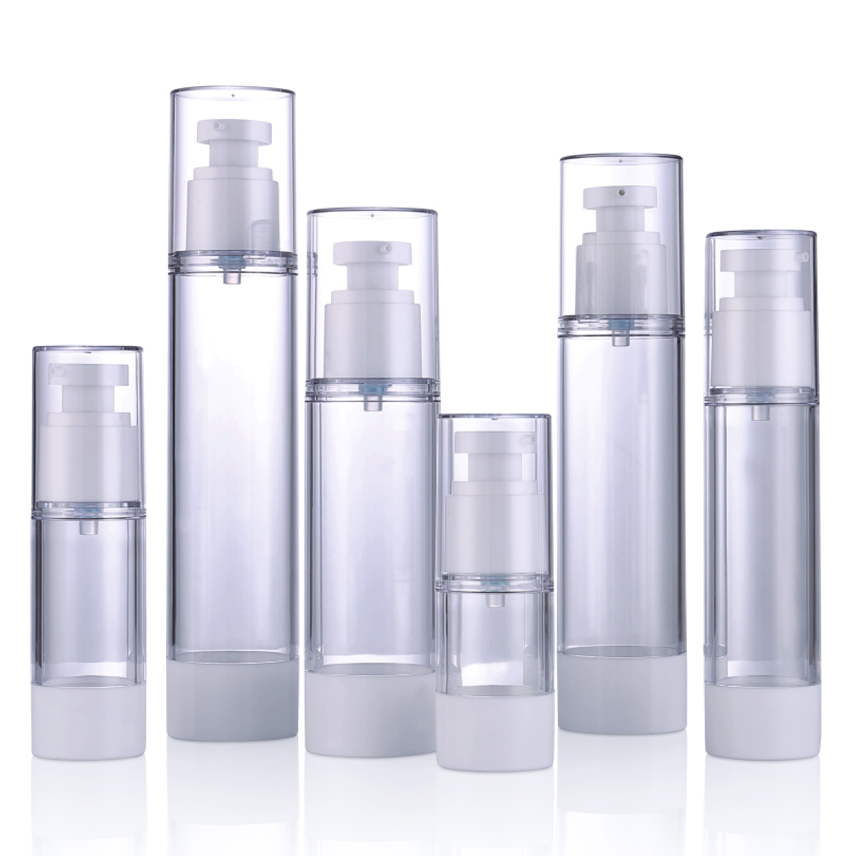 15ml 30ml 50ml 80ml 100ml 120ml Plastik Losyon Şişesi Çevre Dostu Kozmetik Kaplar Pet Toner Havasız Pompa Sprey Şişesi L02