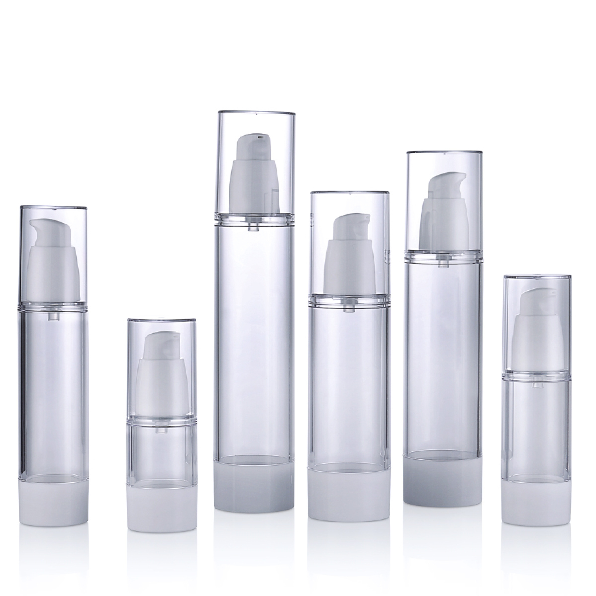 15ml 30ml 50ml 80ml 100ml 120ml doldurulabilir plastik krem ​​kap temiz havasız seyahat alkol sprey dezenfektan pompa şişesi l03
