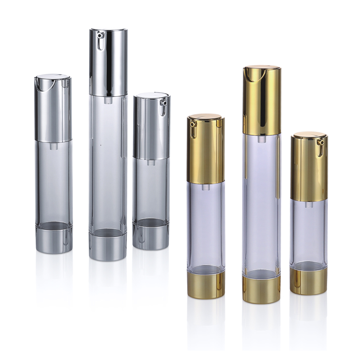 15ml 20ml 30ml Elektrapan U-şekilli Vakum Şişesi Pres Tip Pompa Baş Losyon Şişesi Havasız Şişe L06