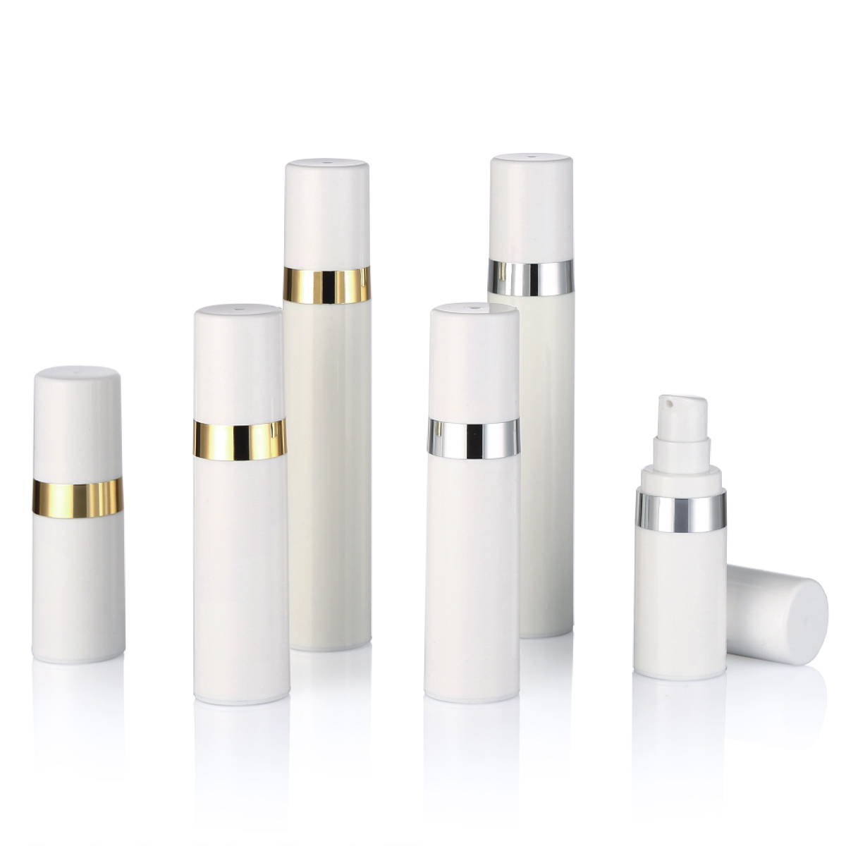 15ml 30ml 50ml Plastik PP Havasız Cilt Bakım Krem Losyon Pompa Şişesi L16