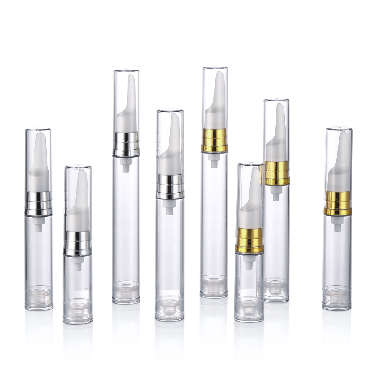 5ml 10ml 12ml 15ml boş kozmetik ambalaj göz kremi emülsiyon pompası havasız şişe y01