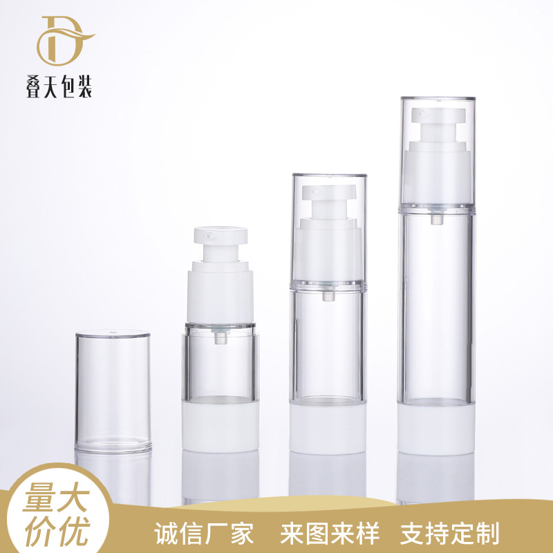 15ml 30ml 50ml Preslenmiş Sıvı Temel Şişe Göz Kremi Şişesi Plastik Vakum Şeffaf Losyon Şişesi