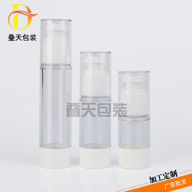 Losyon pres tipi plastik alt paket şişe 15 30 50ml Taşınabilir Kozmetik Vakum Losyon Şişesi